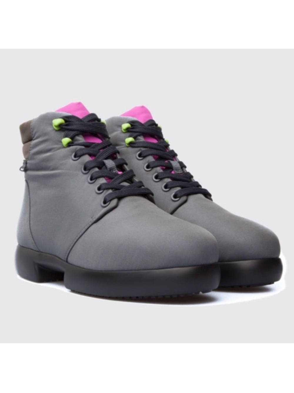 Camper Fiss Grey Lace Up Ski Tech Waterproof Rain Snow Ankle Winter Boots 7